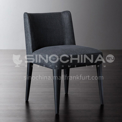 HT-810 restaurant Nordic modern dining chair + high quality carbon steel + high density sponge + high quality cotton and linen